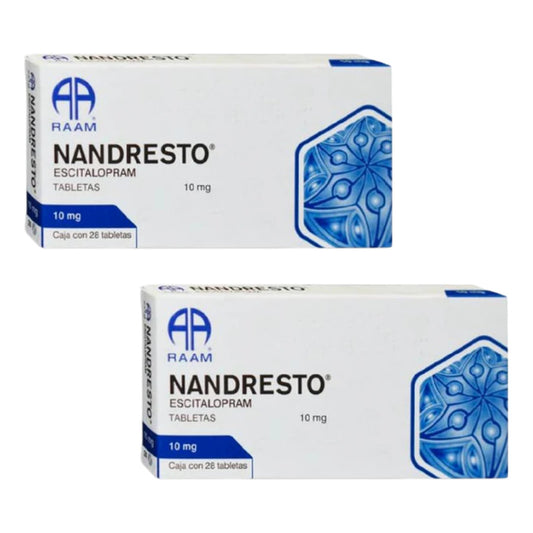 Nandresto Escitalopram 2 Cajas 10 Mg, 28 Tabletas Raam