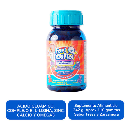 Forti Q Ositos Gomitas 242 G Fresa/zarzamora  Natutech Fresa Y Zarzamora