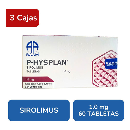 P-hysplan Sirolimus 3 Cajas Con 60 Tabletas Raam