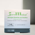 Jeringa P/ Insulina 1 Ml Con Aguja 27g X 13mm 100 Pzas Jayor 1 Ml