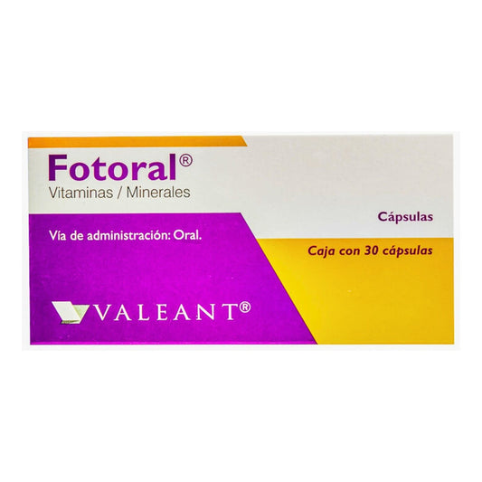 Fotoral Vitaminas Y Minerales Caja Con 30 Cápsulas Valeant