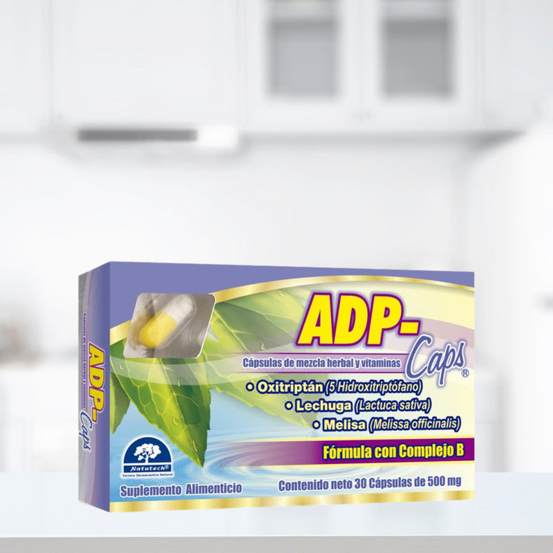 Adp Caps 500 Mg 30 Cápsulas Suplemento Alimenticio Natutech Sin Sabor