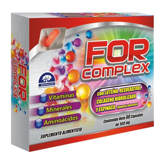 For Complex 60 Caps 500mg Suplemento Con Luteína Natutech Sin Sabor