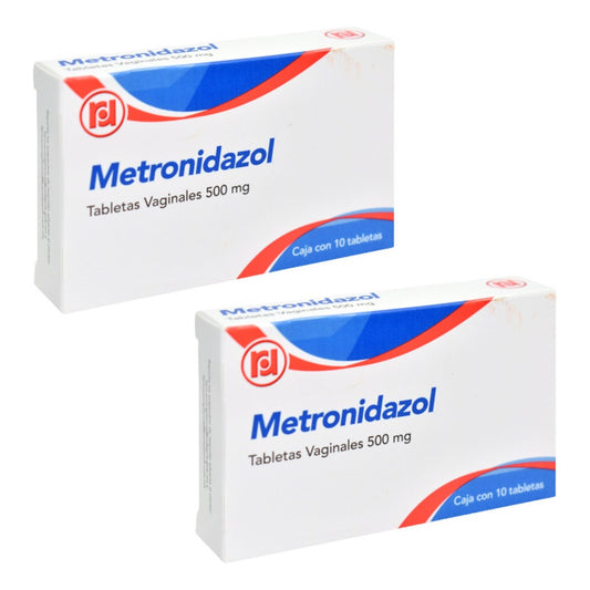 Metronidazol 500 Mg 2 Cajas 10 Tabs Vaginales C/u Randall