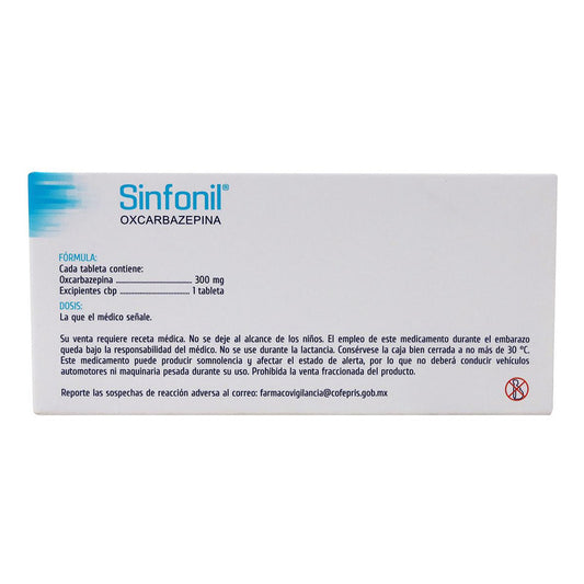 Sinfonil Tabletas 300 Mg, 20 Tabletas