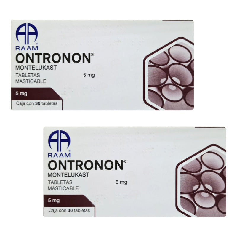 Ontronon Montelukast 5 Mg 2 Cajas Con 30 Tabs Mast C/u Raam