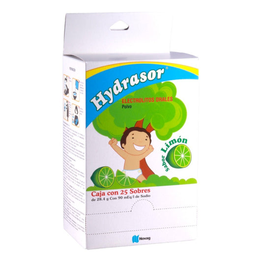 Hydrasor Electrolitos Orales Caja Con 25 Sobres Sabor Limón