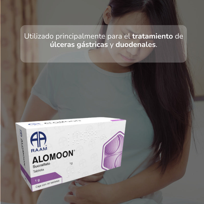 Alomoon Sucralfato 1 G 2 Cajas 40 Tabletas C/u Raam