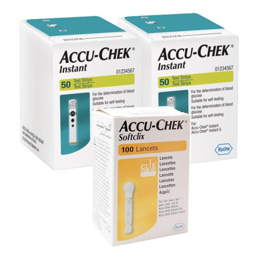 Accu-chek Instant 100 Tiras Y 100 Lancetas P Glucometro