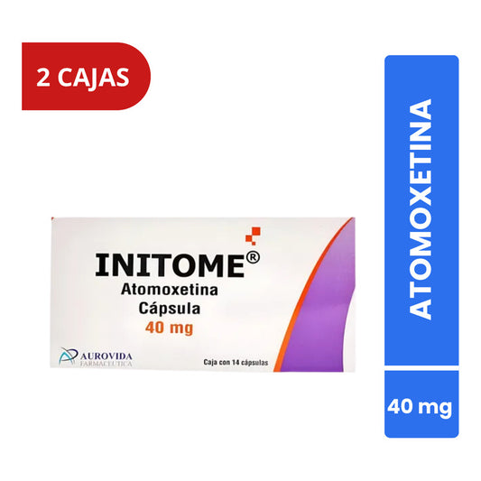 Initome Atomoxetina 40 Mg 2 Cajas 14 Cápsulas C/u Aurovida