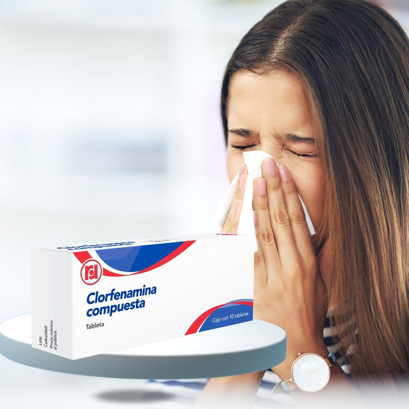 Clorfenamina Compuesta 500mg 10 Cjas 10 Tabletas C/u Randall