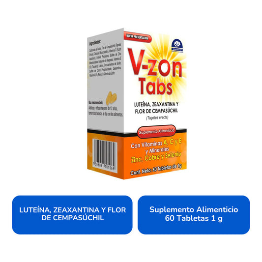 V-zon Tabs Frasco Con 60 Tabletas Natutech Sin Sabor