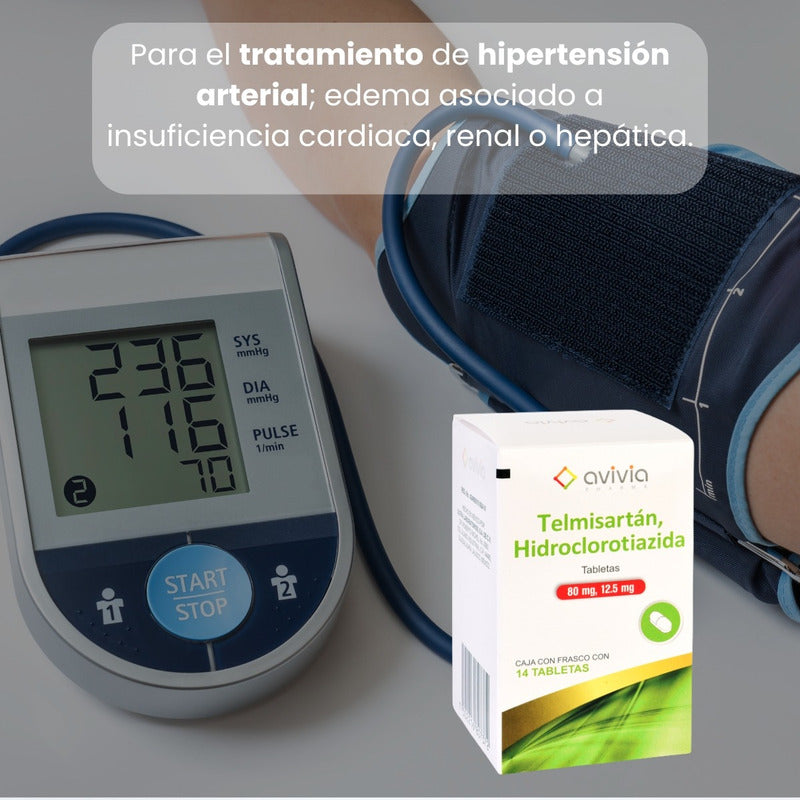 Telmisartán / Hidroclorotiazida 80 Mg / 12.5 Mg 28 Tabletas