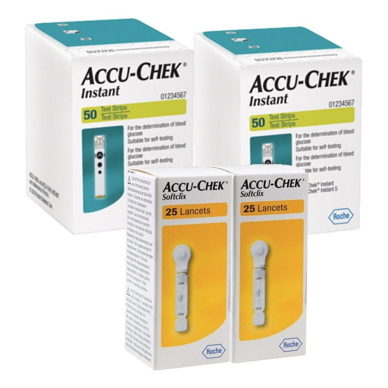 Accu - Chek Instant Paquete 100 Tiras Y 50 Lancetas