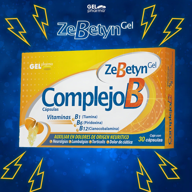 Complejo B Vitaminas B1, B6 Y B12 Caja Con 30 Cáp Gel Pharma Sabor No