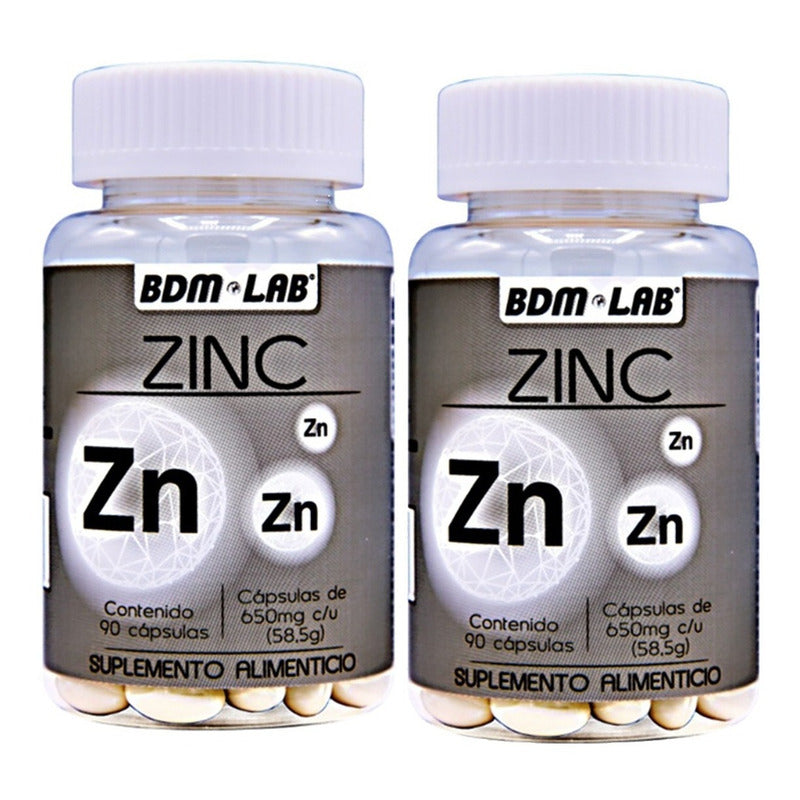 Zinc Bdm Lab Pack Con 180 Capsulas  Sin Sabor