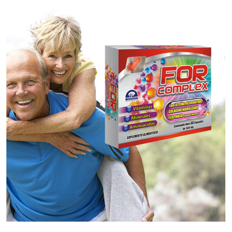 For Complex 60 Caps 500mg Suplemento Con Luteína Natutech Sin Sabor