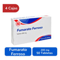 Fumarato Ferroso 200 Mg 4 Cajas 50 Tabletas C/u Randall