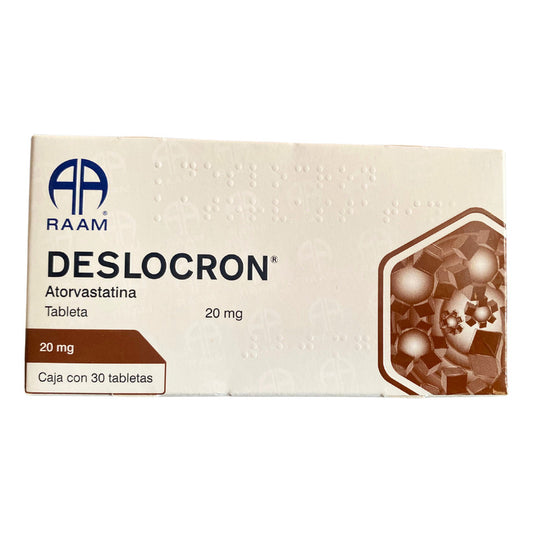 Deslocrón Atorvastatina 20 Mg Caja Con 30 Tabletas Raam