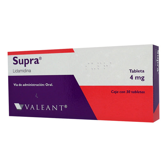 Supra 4 Mg Caja C/30 Tabletas - Laboratorios Grossman, S.a. De C.v.