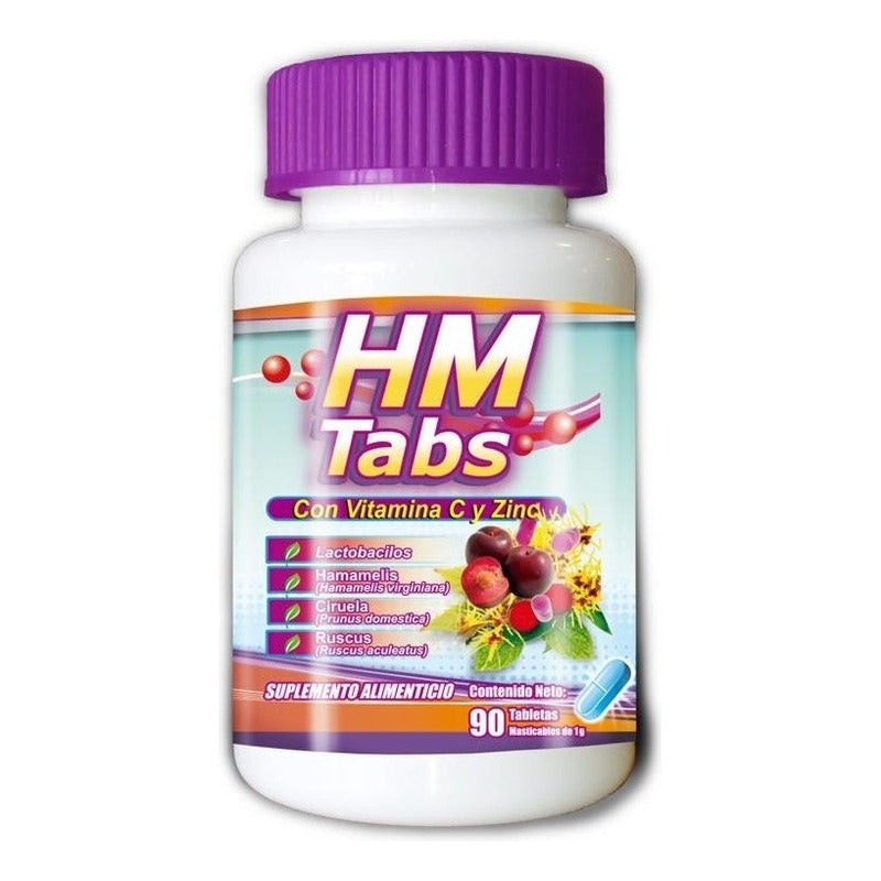Hm Tabs C/90 Natutech / Auxiliar Para Hemorroides Sabor Frambuesa