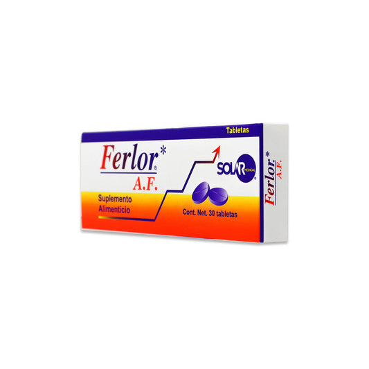 Ferlor Af, Caja Con 60 Tabletas, Solar Medical Sin Sabor