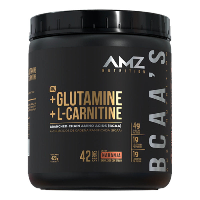 Amz Bcaa's Aminoácidos 420 G Sabor Naranja 42 Servs Naranja