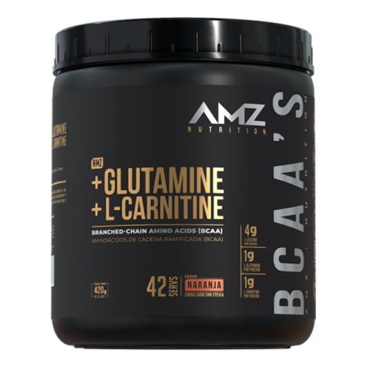 Amz Bcaa's Aminoácidos 420 G Sabor Naranja 42 Servs Naranja