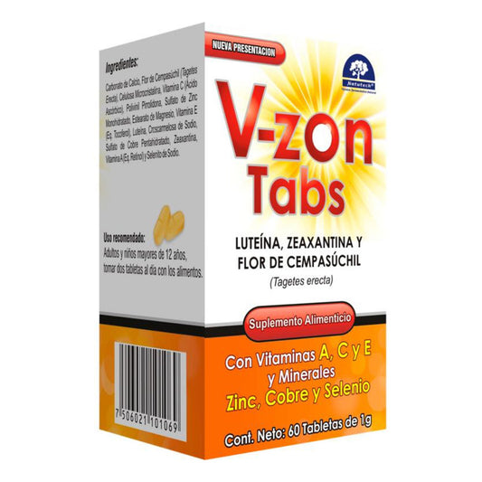V-zon Tabs Frasco Con 60 Tabletas Natutech Sin Sabor