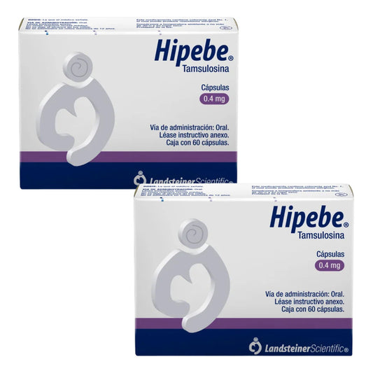 Hipebe Tamsulosina 0.4 Mg 2 Cjas 60 Cápsulas C/u Landsteiner