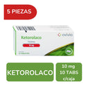 Avivia Ketorolaco 10 Mg, 5 Cajas Con 10 Tabletas C/u