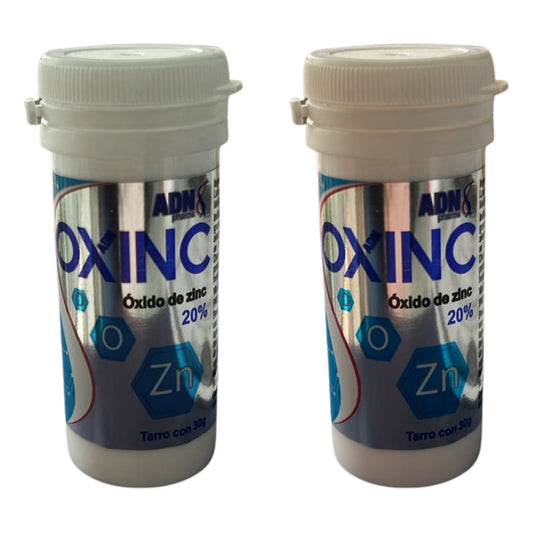 Pomada De Oxido De Zinc 20% 2tarros Con 30g Oxin Adn Pharma Neutra