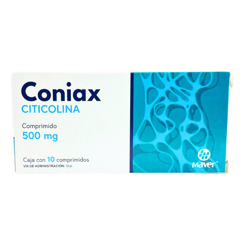 Coniax Citicolina Maver De 500 Mg Caja Con 10 Comprimidos