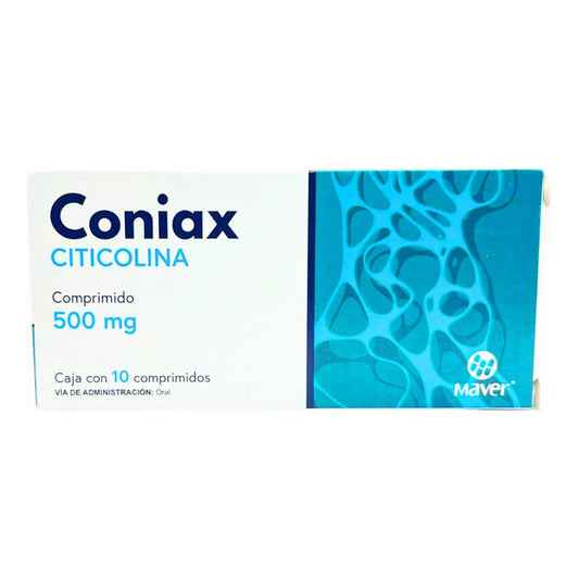 Coniax Citicolina Maver De 500 Mg Caja Con 10 Comprimidos