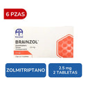 Brainzol Zolmitriptano 2.5 Mg 6 Cajas 2 Tabletas C/u Raam