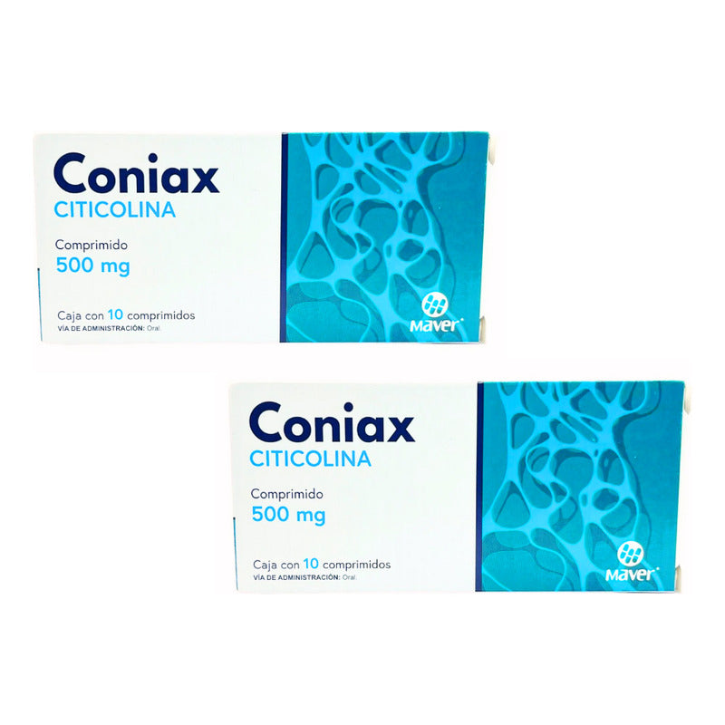 Coniax Citicolina 500 Mg 2 Cajas 10 Comprimidos C/u