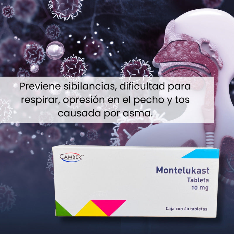 Montelukast 10 Mg 2 Cajas Con 20 Tabletas C/u