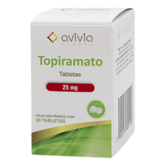Avivia Topiramato 25mg Frasco Con 20 Tabletas