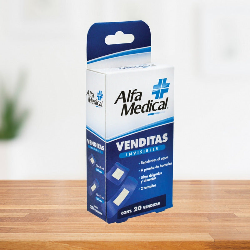 Alfa Medical Venditas Invisibles 2 Tamaños Caja C/ 20 Piezas