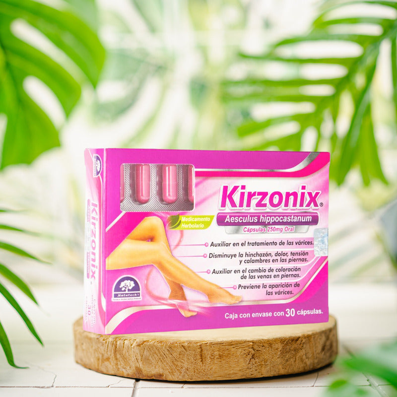 Kirzonix Aesculus Hippocastanum 250 Mg 30 Cápsulas Natutech Sin Sabor