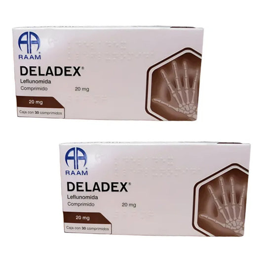 Deladex Leflunomida 20 Mg 2 Cajas Con 30 Tabletas C/u Raam