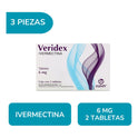Veridex Ivermectina 6mg 3 Cajas Con 2 Tabletas Cada Una