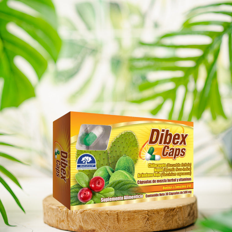 Dibex Caps 30 Caps 500mg Chilcayote / Nopal Natutech N/a