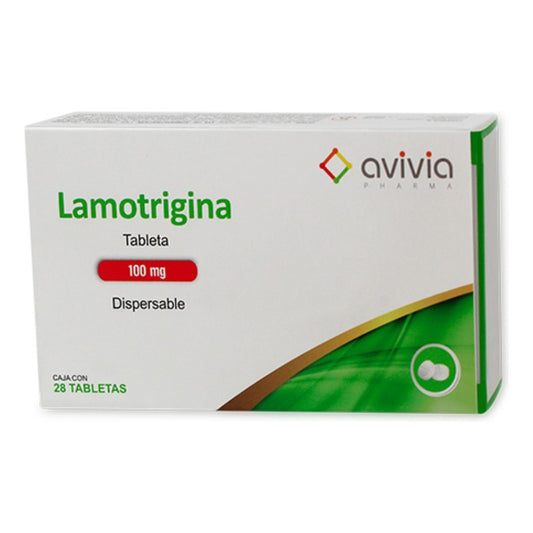Avivia Lamotrigina 1 Caja 28 Tabletas 100mg