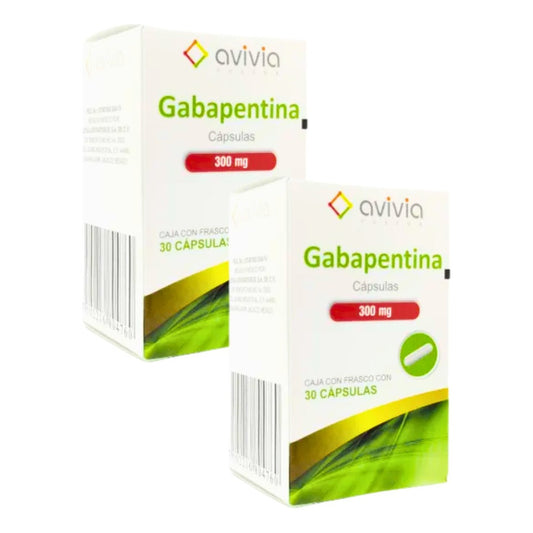 Gabapentina 300 Mg 2 Cajas Con 30 Cápsulas C/u Avivia Pharma
