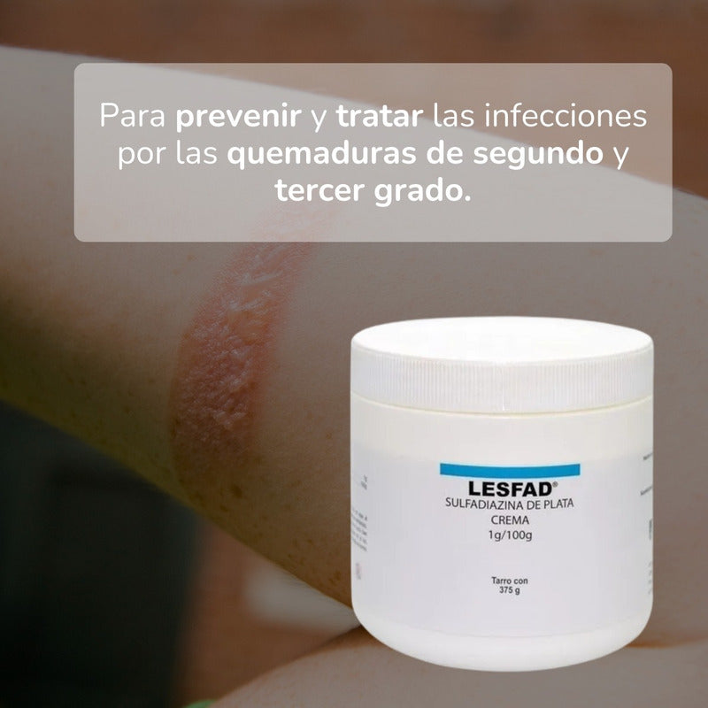 Lesfad Sulfadiazina De Plata 1g 2 Tarros 375 G Farmadextrum Sin Aroma