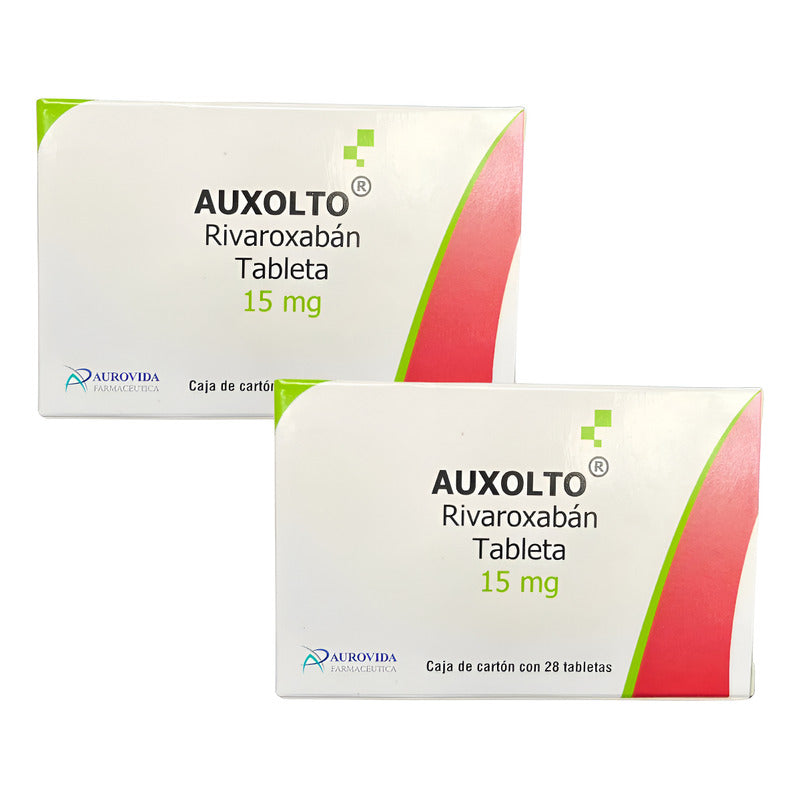Auxolto Rivaroxabán 2 Cajas Con 28 Tabs. 15 Mg C/u Aurovida