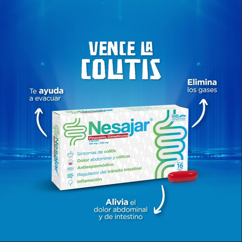 Nesajar Pinaverio Dimeticona 3 Cjs 16 Caps C/u Gelpharma