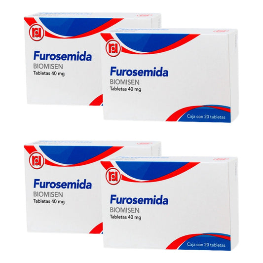Furosemida 40 Mg 4 Cajas Con 20 Tabletas C/u Randall