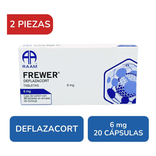 Frewer Deflazacort 6 Mg 2 Cajas Con 20 Tabletas C/u Raam